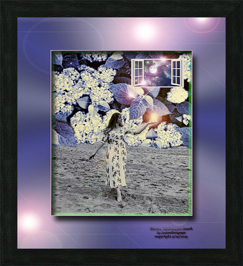 Karen Hydrangea Beach FS  Picture Frame print