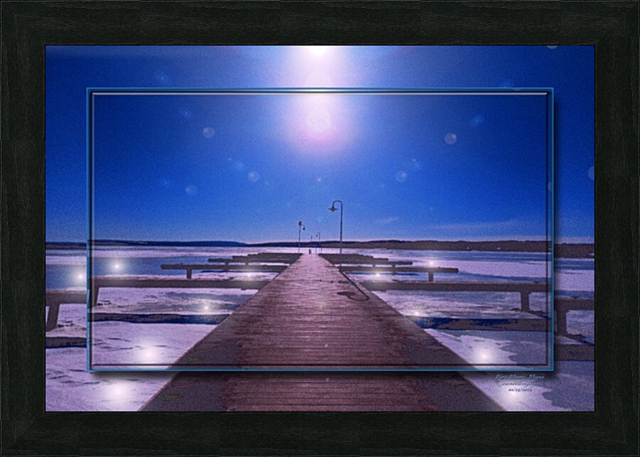 Pier Blues Bluer  Picture Frame print