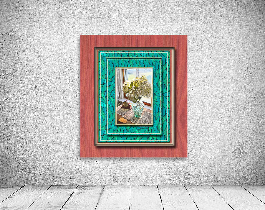 Hydrangeas in Window TF 14 x 16 Wall Preview
