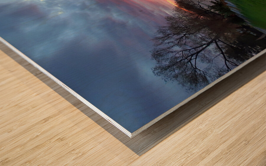 Ontario Beach Sunset E Wood print