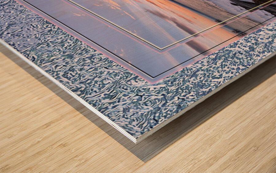 Canandaigua Lake in Winter Wood print