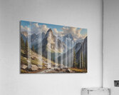 Majestic Mountain Landscape with Stream Acrylic Print
