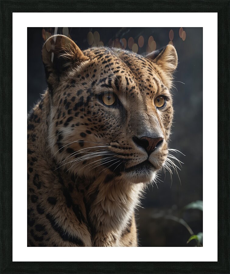 Close Up Portrait of a Leopard Picture Frame print