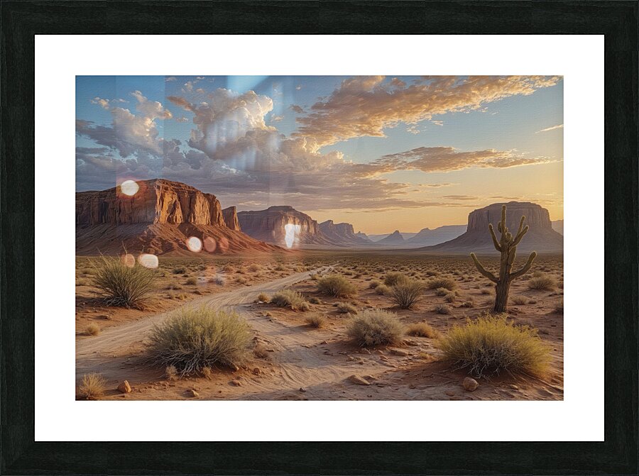Desert Landscape at Sunset Picture Frame print