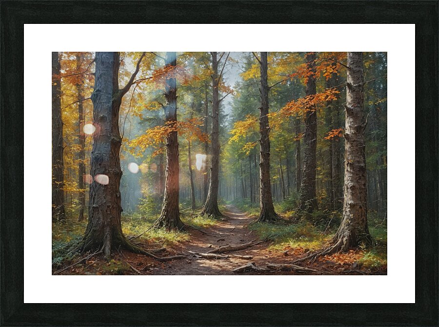 Autumn Forest Pathway Picture Frame print