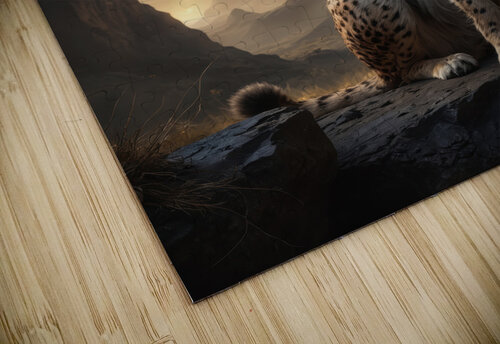 Majestic Cheetah in Dramatic Landscape Wildscape Creations puzzle
