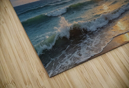 Breathtaking Sunset Over Ocean Waves Wildscape Creations puzzle