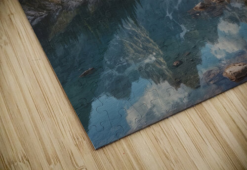 Tranquil Mountain Lake Reflection Wildscape Creations puzzle