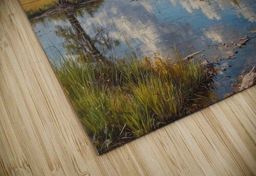 Tranquil River Landscape with Reflections Wildscape Creations puzzle
