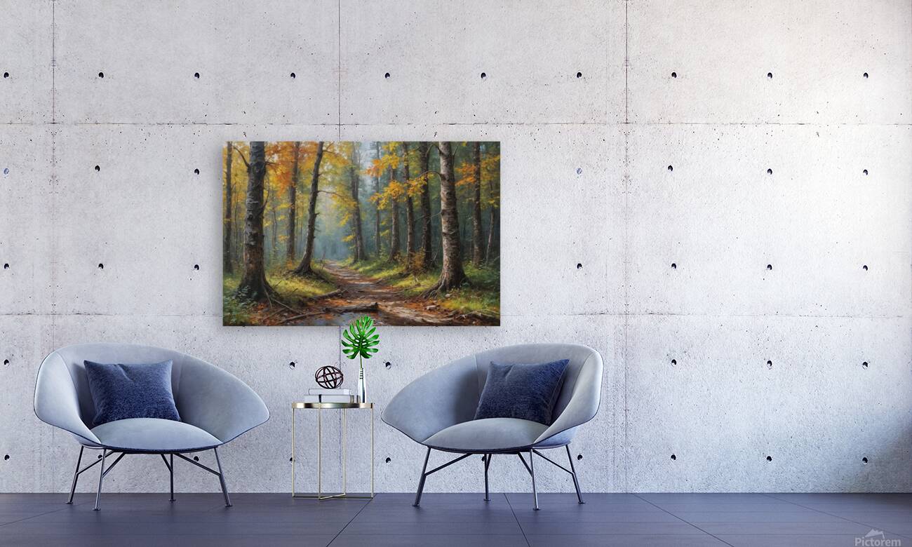 Autumn Forest Pathway Reproduction