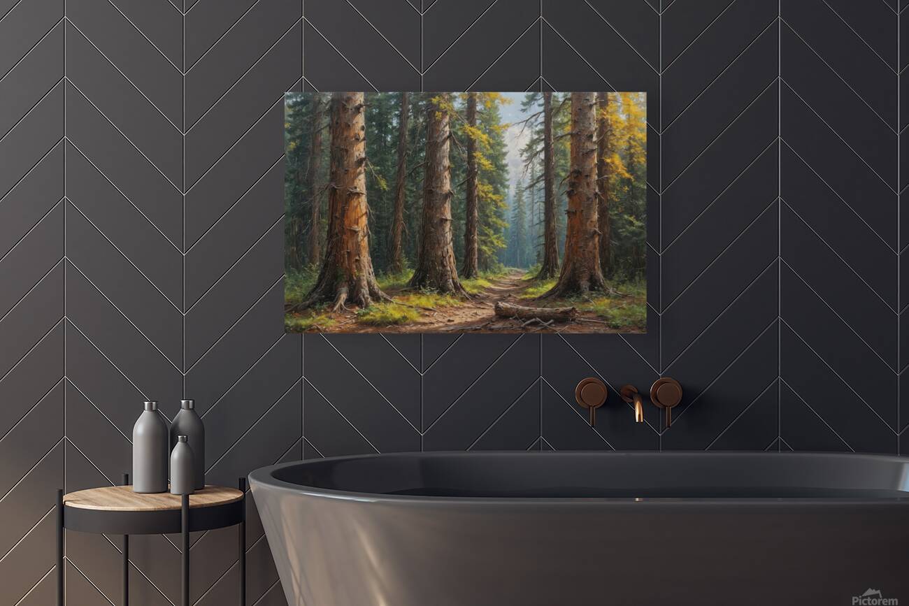 Serene Forest Pathway Reproduction