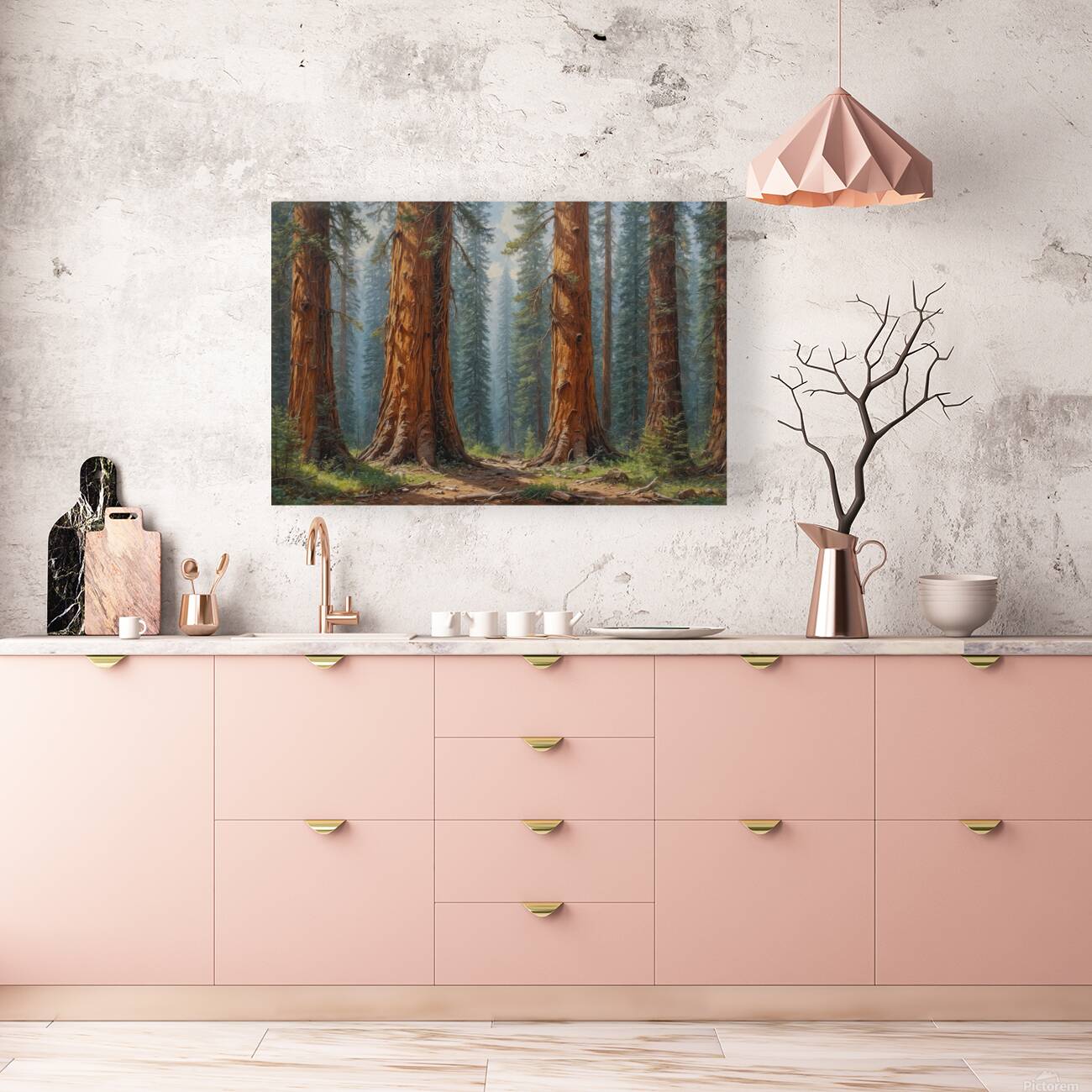 Majestic Sequoia Forest Scene Reproduction