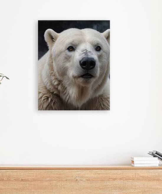 Close Up Portrait of a Polar Bear by Wildscape Creations