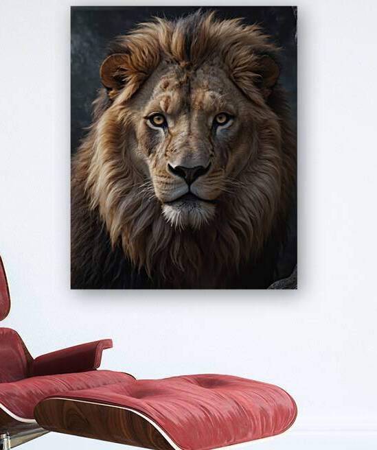 Majestic Lion Portrait by Wildscape Creations