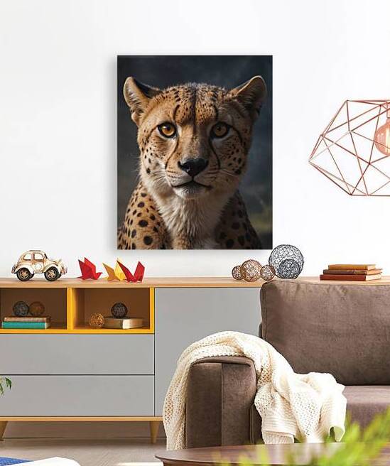 Close Up Portrait of a Cheetah by Wildscape Creations