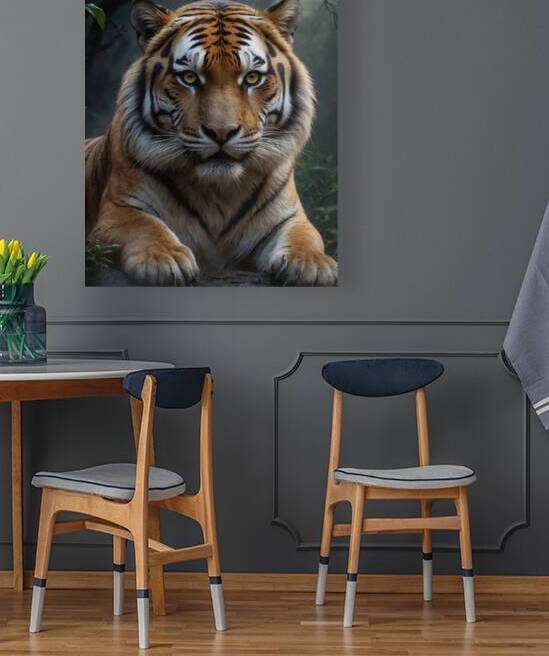 Majestic Tiger in Lush Forest by Wildscape Creations