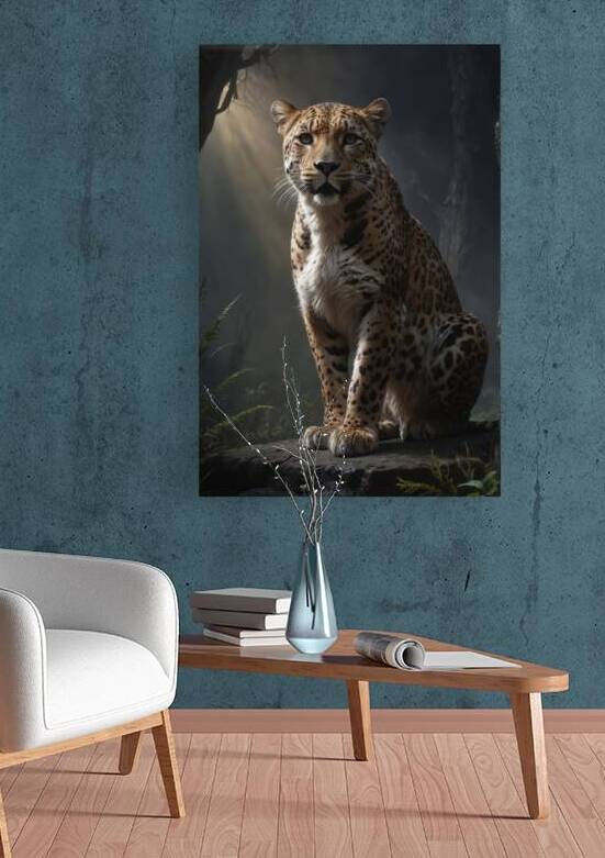 Majestic Leopard in Forest Light by Wildscape Creations