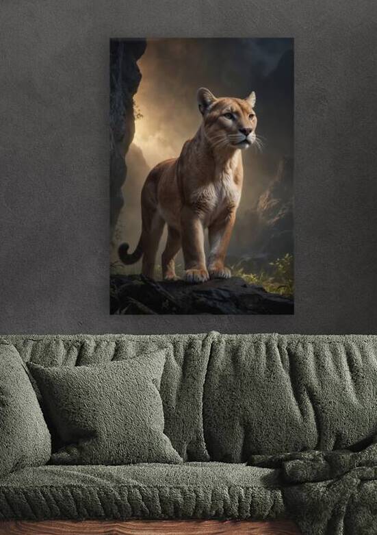 Majestic Lioness in Ethereal Landscape by Wildscape Creations