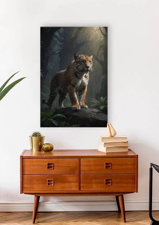 Majestic Leopard in Lush Jungle by Wildscape Creations