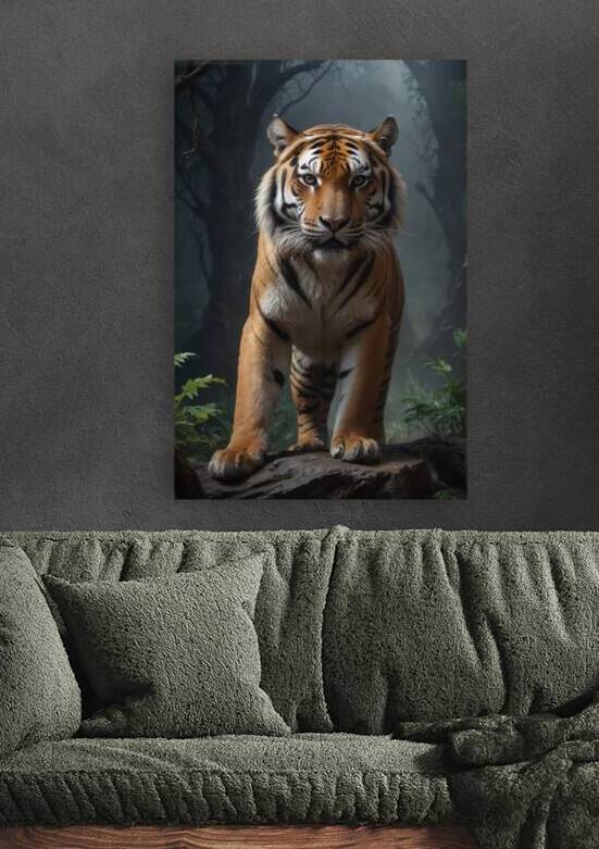 Majestic Tiger in a Misty Forest by Wildscape Creations
