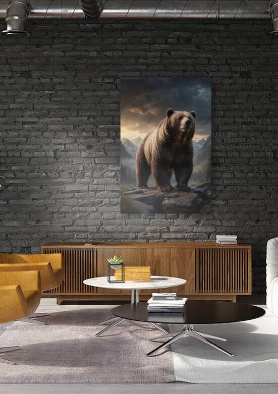 Majestic Bear in Mountainous Landscape by Wildscape Creations