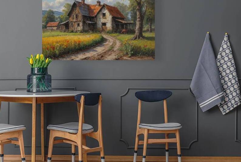 Charming Rustic Farmhouse in a Scenic Landscape by Wildscape Creations