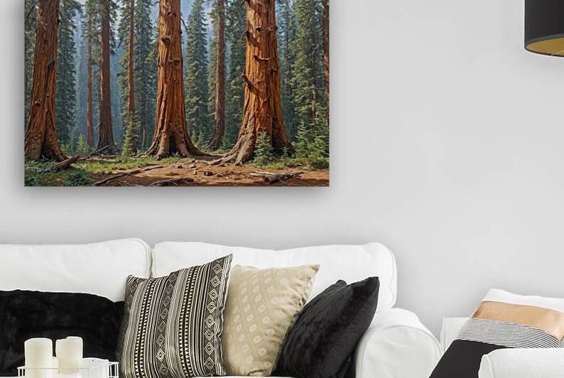 Majestic Sequoia Trees in a Serene Forest by Wildscape Creations