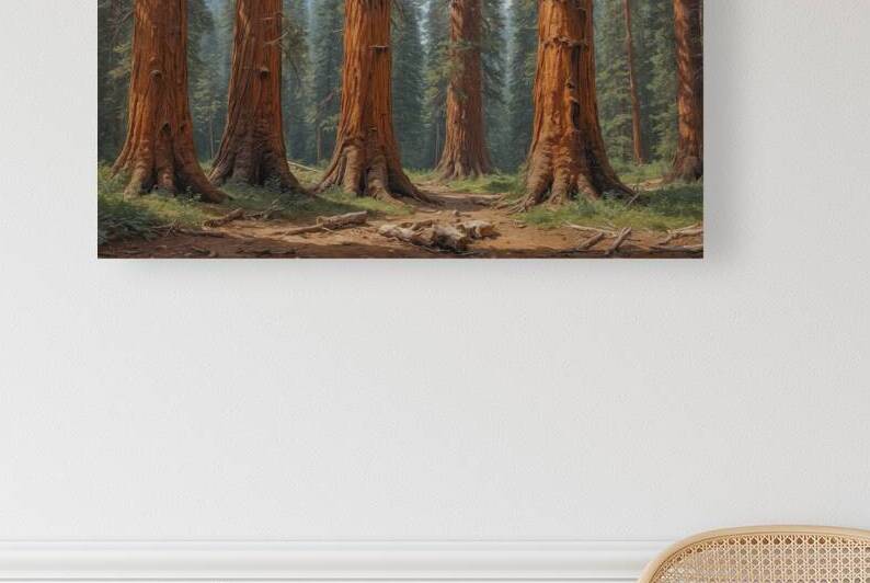 Majestic Sequoia Trees in a Serene Forest by Wildscape Creations
