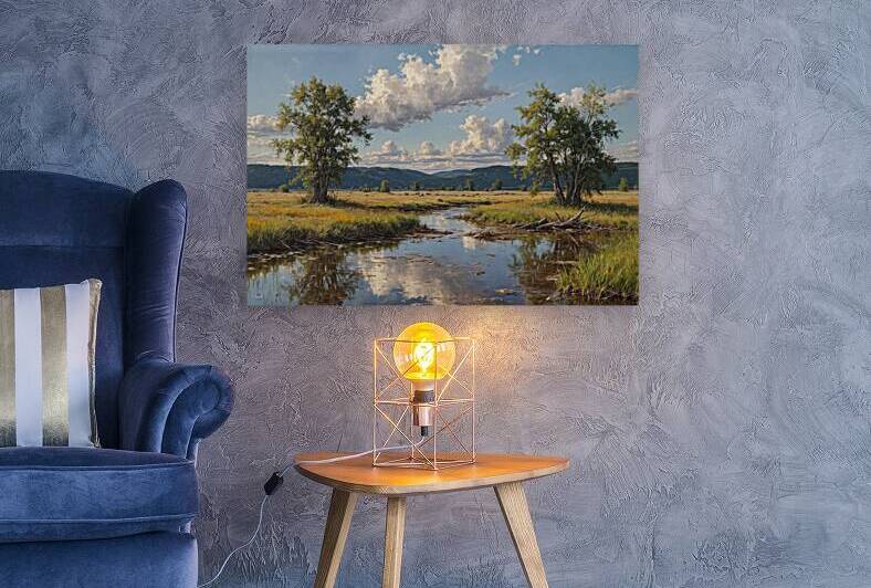 Tranquil Stream in a Scenic Landscape by Wildscape Creations