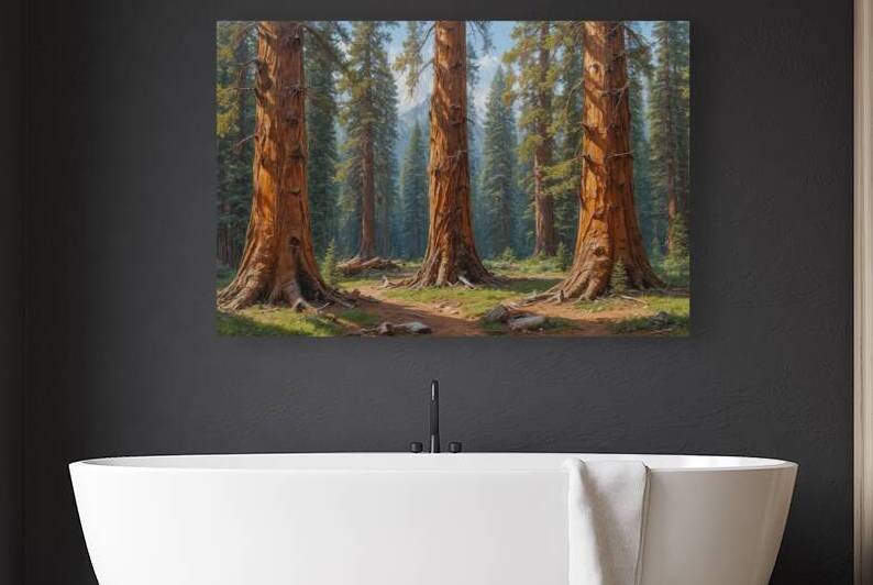 Majestic Sequoia Trees in a Serene Forest by Wildscape Creations