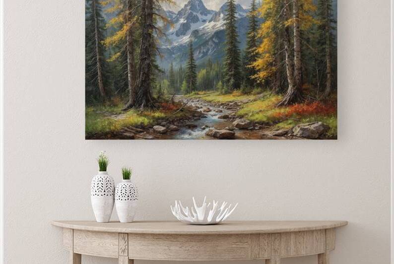 Autumn Serenity in a Mountain Landscape by Wildscape Creations
