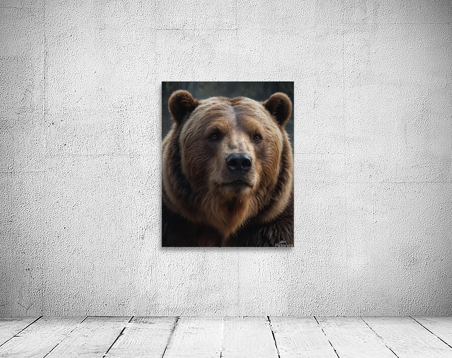 Majestic Brown Bear Portrait Wall Preview