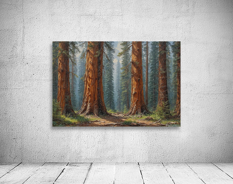 Majestic Sequoia Forest Scene Wall Preview