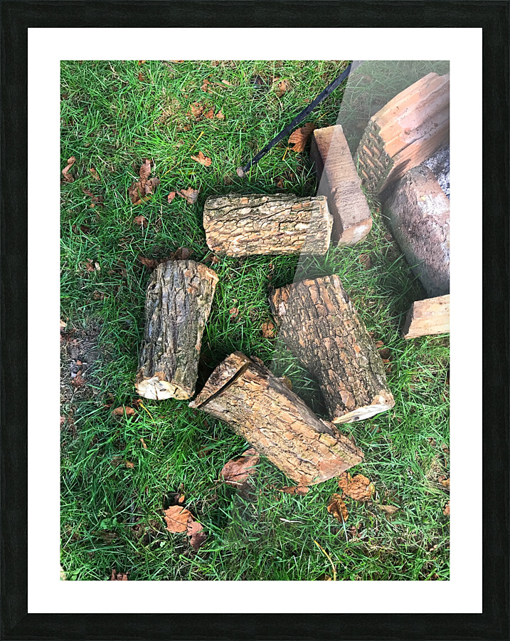 wood for fire Picture Frame print