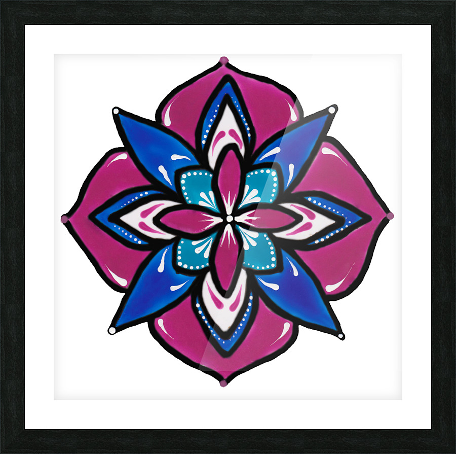 flower mandala  Picture Frame print