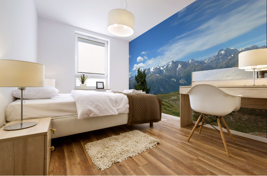 At the top Mural print