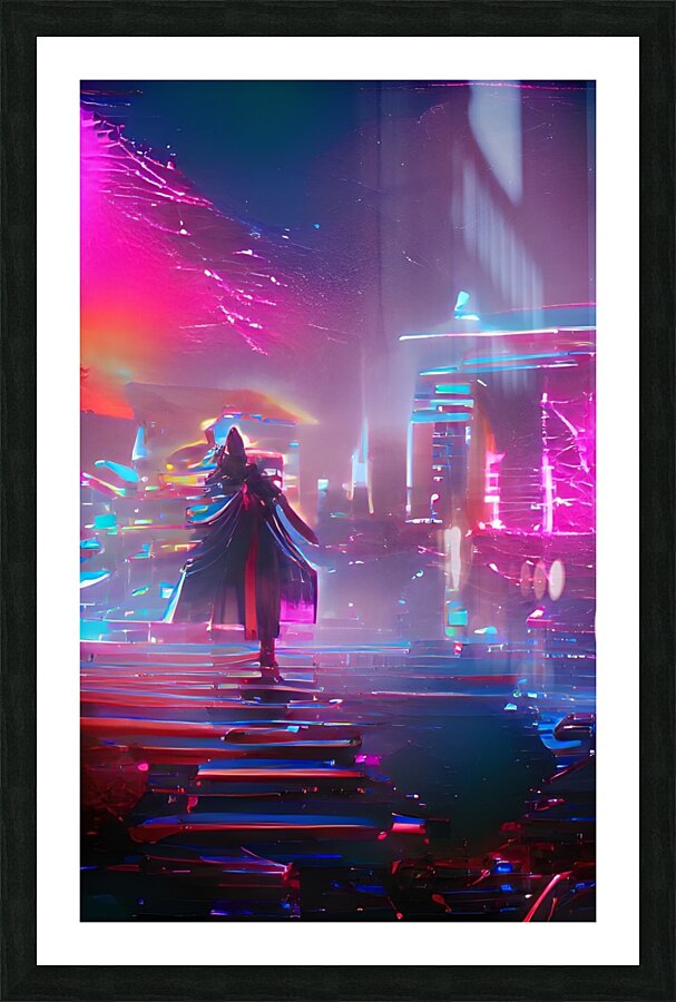 Pink wave 1 Picture Frame print