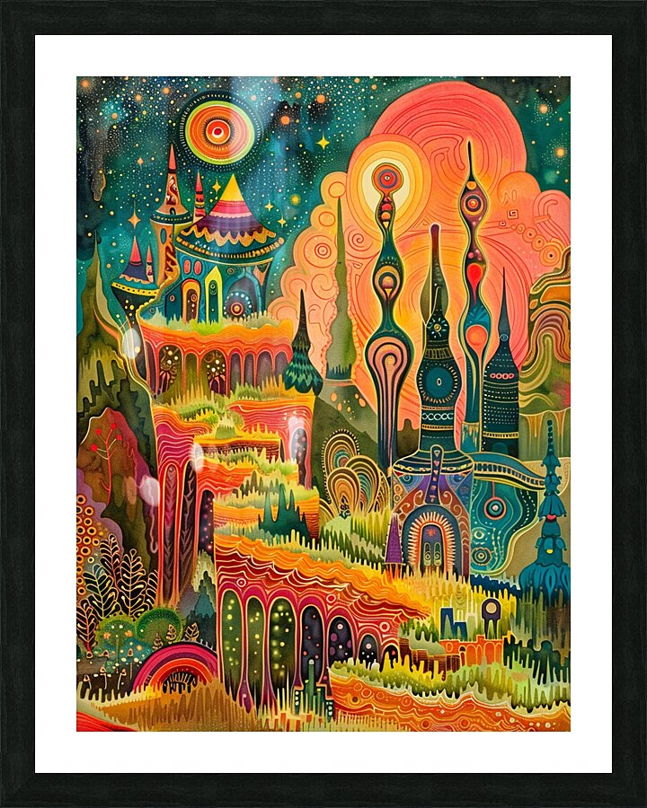 Psychedelic wall art Picture Frame print