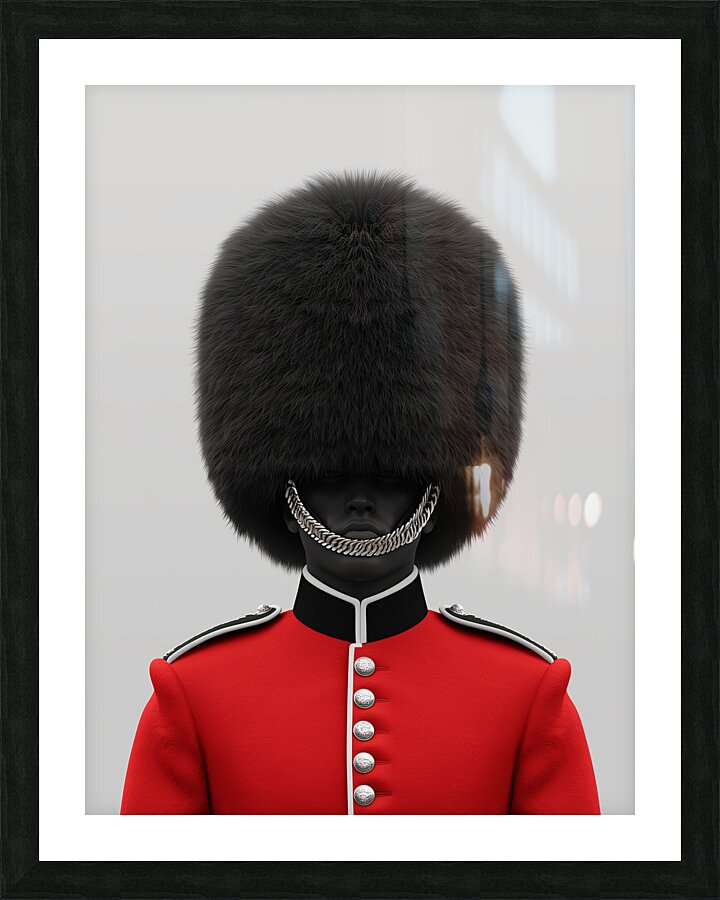 British Guardsman head  Picture Frame print
