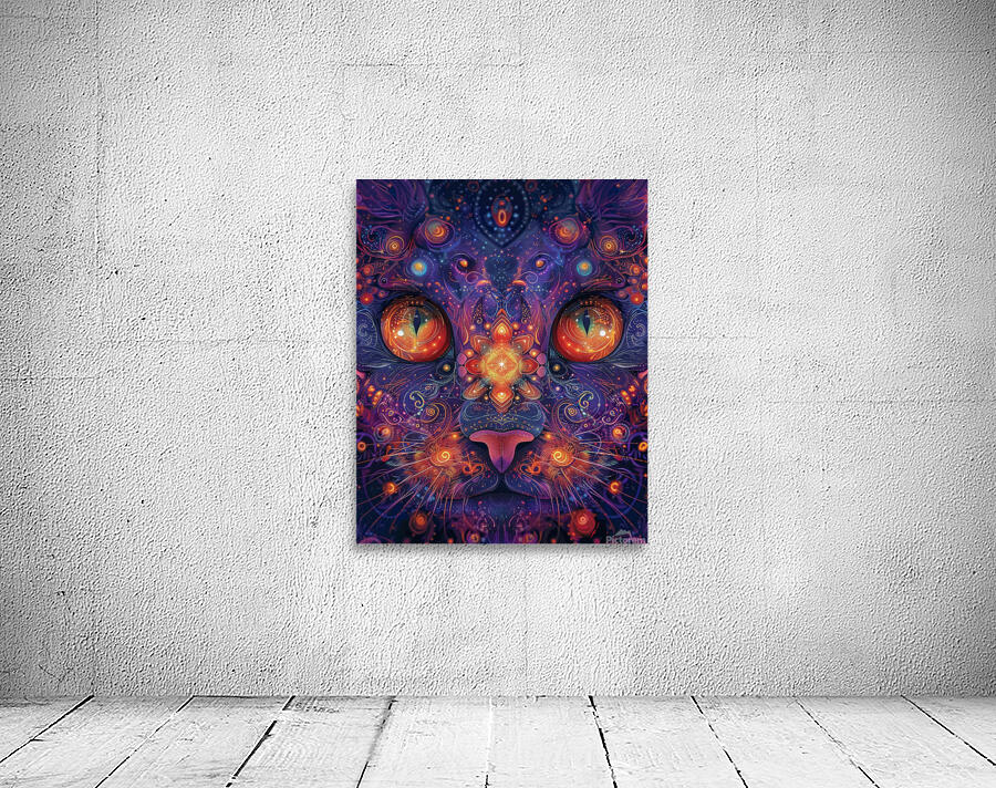 A psychedelic swirling vortex mandala pattern Wall Preview