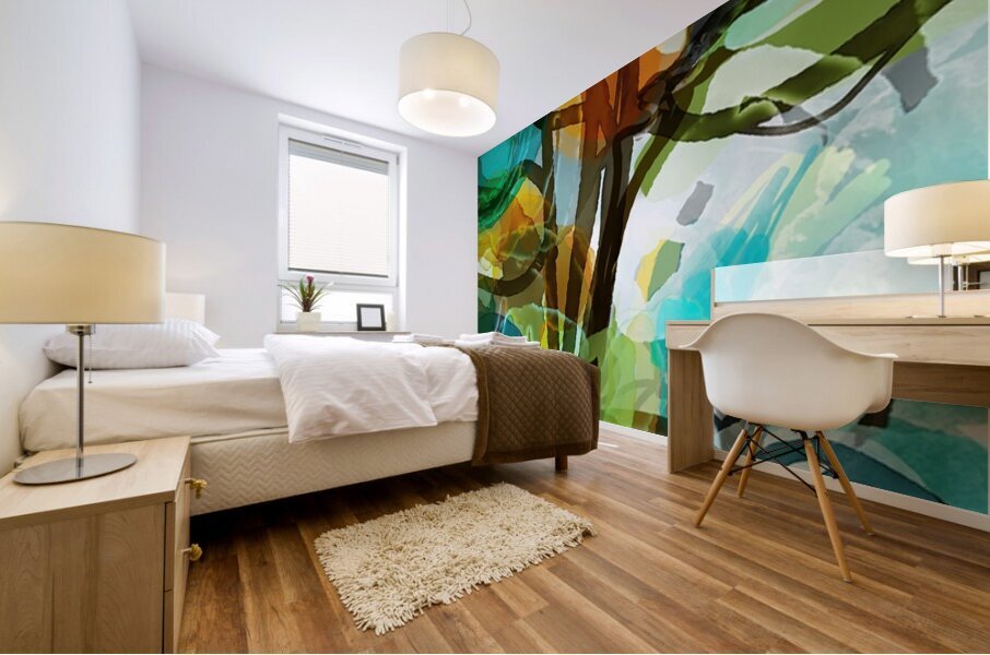 L arbre enchante Mural print