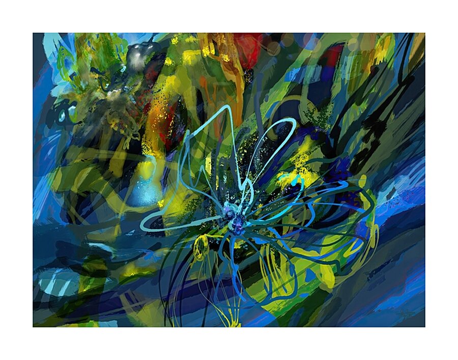 Eclosion lumineuse  Picture Frame print