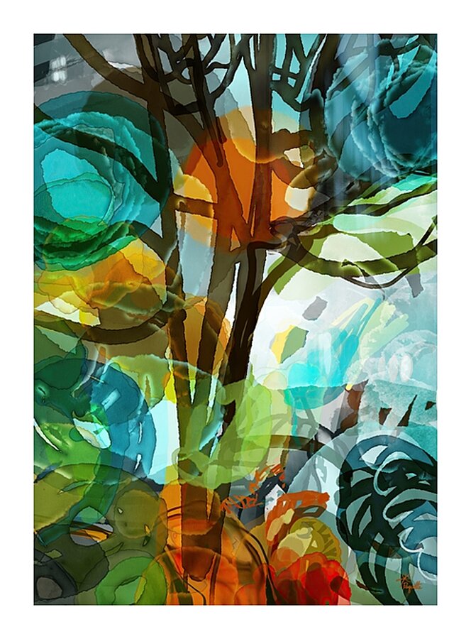 L arbre enchante Picture Frame print