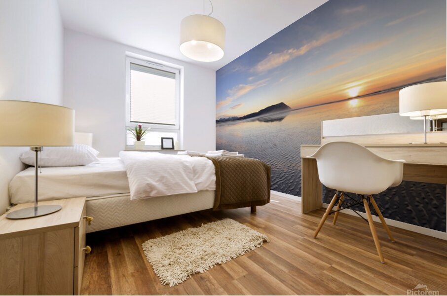 Seaside Moon Reflection Mural print