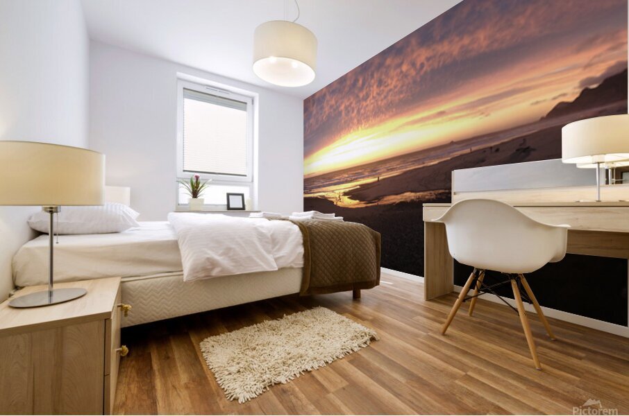 Sunset Lincoln City OR Mural print