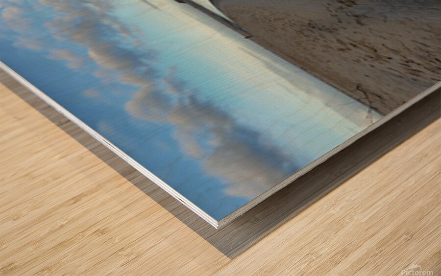 Necanicum River Reflection Seaside OR Wood print