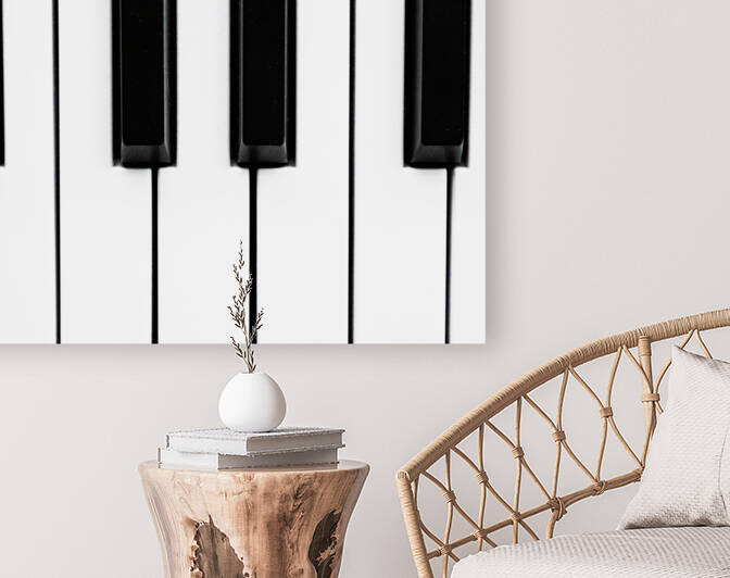 Abstract Piano Tiles Black and White Photography Close up by Efe Polat