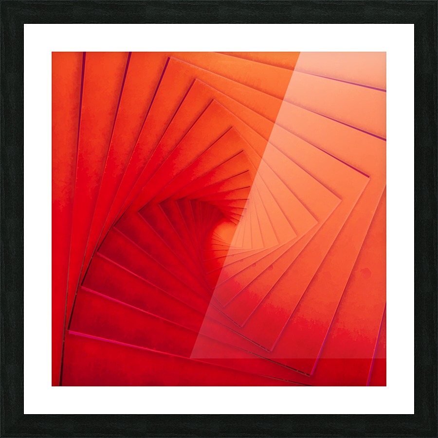 Composition Vermillon Picture Frame print