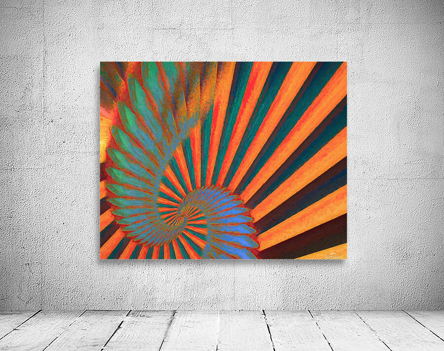 Composition in Orange Blue & Green Wall Preview