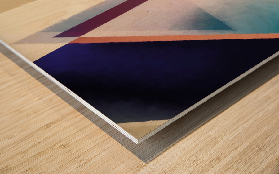 Composition des Pyramides Wood print